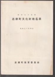 志摩町文化財地名表　昭和五十年調査