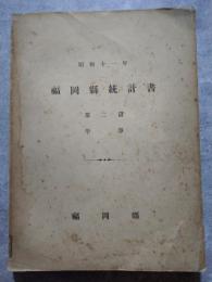 昭和十一年 福岡縣統計書 第二篇 學事
