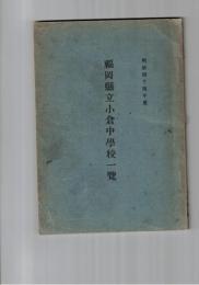 福岡県立小倉中学校一覧