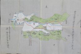 豊前田川郡金田手永田畑山林村々地名川塘道