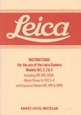 Leica Instructions for Leica Camera Models M1、 2、 3 and 4