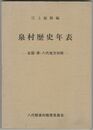 泉村歴史年表