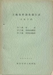 土地条件調査報告書　大阪平野