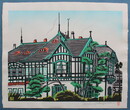 版画　「重要文化財旧松本家住宅」