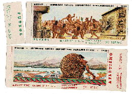 メキシコ１９５５年開催　陸上競技・フットボール　チケット２枚