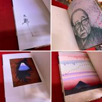 堀口大學米寿記念詩集　富士山　限定250部番号入　堀口大學墨署名入　背コーネル革天金装　仏国マーブル紙装　関野準一郎オリジナル版画三葉入（銅版画サイン入）　特染布夫婦箱入　詩20篇　（昭和54年）