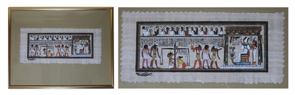 □希少□古代エジプトパビルス絵画□肉筆□復刻版□工芸品□本物