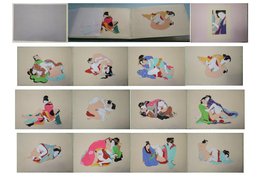 肉筆春画　枕絵秘画帖（仮題）　折帖一冊　12図