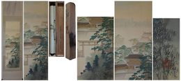 加藤国堂画幅 「神光」　明治神宮風景図　一幅