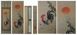 田能村竹田画幅　「東天紅」　一幅