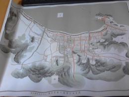 貳百五十年前之長府古図　(毛利子爵家蔵品寫)