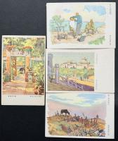 瀬野覚蔵絵葉書4枚