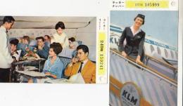 明治製菓による航空会社とのタイアップ企画絵葉書2枚