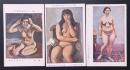 二科美術展覧会　絵葉書3枚　裸婦