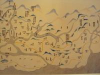 台湾民番界址図（乾隆25年1760）長巻軸裱背(圖幅 666x48cm 長卷軸精裱附錦盒)
