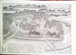 大分県社寺名勝図録　村社熊野神社境内之図　豊後国北海部郡下南津留村　詳細な解説付