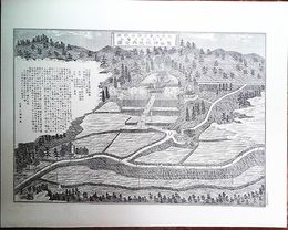 大分県社寺名勝図録　鷲谷神社境内之図　豊後国大野郡三重村　詳細な解説付