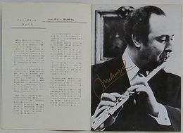 ジャン=ピエール・ランパル自筆サイン入り演奏会プログラム ジャン=ピエール・ランパル1985日本公演