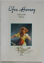 オーフラ・ハーノイ マイケル・デュセク自筆サイン入り演奏会プログラム オーフラ・ハーノイチェロリサイタル1988年日本公演