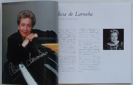ラファエル・フリューベック・デ・ブルゴス アリシア・デ・ラローチャ自筆サイン入り演奏会プログラム スペイン国立管弦楽団1989日本公演