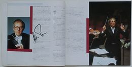 アンドレ・プレヴィン ミシェル・ズコフスキー自筆サイン入り演奏会プログラム ロスアンゼルス・フィルハーモニー管弦楽団1988年日本公演