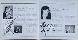 フランク=ペーター・ツインマーマン(ヴァイオリン)，アレキサンダー・ロンクィッヒ(ピアノ)2名サイン入りプログラム