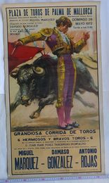 闘牛ポスター　PLAZA DE TOROS DE PALMA DE MALLORCA(パルマ・デ・マヨルカ闘牛場)