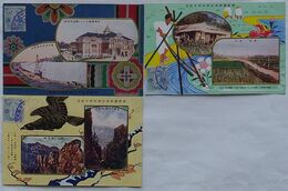 朝鮮総督府始政四周年紀念 京城朝鮮ホテル・鎮南浦築港繋船壁/移民の稲作・移民の住宅/金剛山万物相・獅子峰(絵葉書)