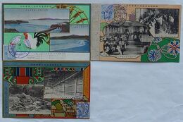 朝鮮総督府始政六周年紀念 臨益水利組合堤堰溢流堰・泰川川坊江堤防・灌漑反別工事費/朝鮮皮革株式会社工場・東亜煙草株式会社工場(絵葉書)・朝鮮に於る畜牛頭数及牛皮、朝鮮に於る葉煙草/海印寺高麗大蔵経板格納庫・釈王寺(絵葉書)