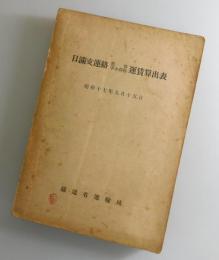 日満支連絡 旅客手荷物運賃算出表