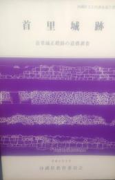 首里城跡　　首里城正殿跡の遺構調査