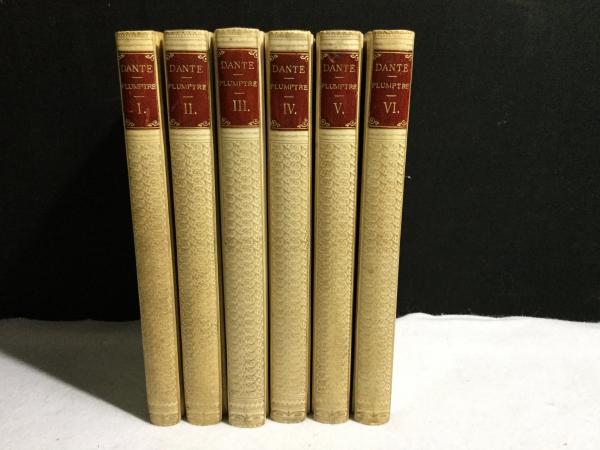 アンティーク antique book ダンテ 歌曲集 古書 Dante 洋書 DANTE 6冊 ダンテ神曲(1～5神曲、6ダンテの生涯)(Plumptre