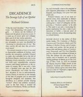DECADENCE ―The Strange Life of an Epithet【英文洋書】