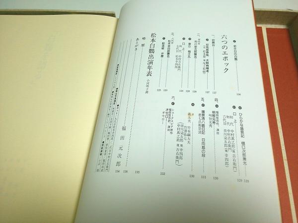 初代松本白鸚の世界　初版(S63.9.1)、箱の状態が悪いが本はキレイ 初代 松本白鸚の世界(福田元次郎:編) / 古本、中古本、古書籍の