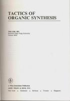 Tactics of Organic Synthesis 【英文洋書】