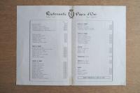 Ristorante Pesce d’Oro ヴィンテージ メニュー表