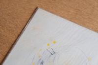 いわさきちひろ 色紙「黄色いスカーフの少女」［印刷］