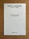 PAOLO CAROSONE — MUSIC BY BRAIN WAVES AND OTHER WORKS（パオロ・カロソーネ展）