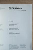 form+zweck（フォルム・ツヴェック）1/1978 Fachzeitschrift für industrielle Formgestaltung
