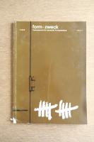 form+zweck（フォルム・ツヴェック）1/1978 Fachzeitschrift für industrielle Formgestaltung