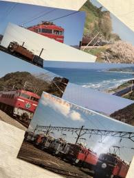 鹿児島本線を走るブルートレイン　（絵葉書）