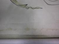 須佐天齋筆　「唐美人蝶遊図（仮題）」絹本　54ｘ175（本紙41ｘ90　合せ桐箱付