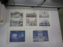 日英博覧会会場写真5葉（写真14景）＋建造物正面図4枚（一枚折込）（「建築世界」４巻（明治）よりの頁　【写真上から　①写真表頁　②写真裏頁　③建物図面】