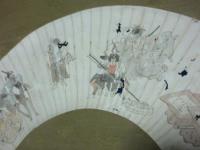 （虫痛み）　団州斎　自画　扇面幅　