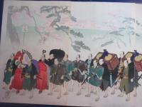 明治版画　「千代田之御表　上野御成」