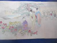 美人名所合　団子坂の菊