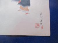 明治版画「　当世風俗通　やり羽子」