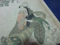 浮世絵　花売り　瀬川菊之丞