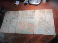 豊国・浮世絵　「加賀見山旧錦絵」　三枚続
