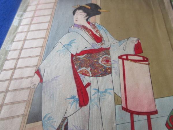 真作】揚州周延 「日本名女咄 芸妓竹松 桂小五郎」明治二十